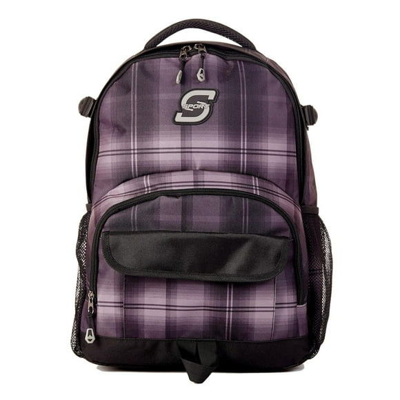 Skechers Sport Back Pack, School Backpack, Purple & Black Squares Backpack