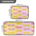 thumbnail image 3 of 2-Piece Kitchen Rugs Set Non-Slip Mats Carpet Floor for Kitchen, Bathroom (19.7"x27.6" & 19.7"x47.2") Yellow and Pink Bows, 3 of 7