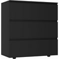 thumbnail image 3 of Homsee Modern 3-Drawer Dresser Chest, Wooden Dresser Tower with Wide Storage Space for Living Room Bedroom (Black), 3 of 18