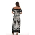 thumbnail image 3 of Riviera Sun Tie Dye Off Shoulder Maxi Sundress (Black, Large), 3 of 3