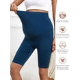 thumbnail image 4 of Athlemo Maternity Biker Shorts High Waist Belly Support Over Bump Pregnancy Gym Leggings, 4 of 7