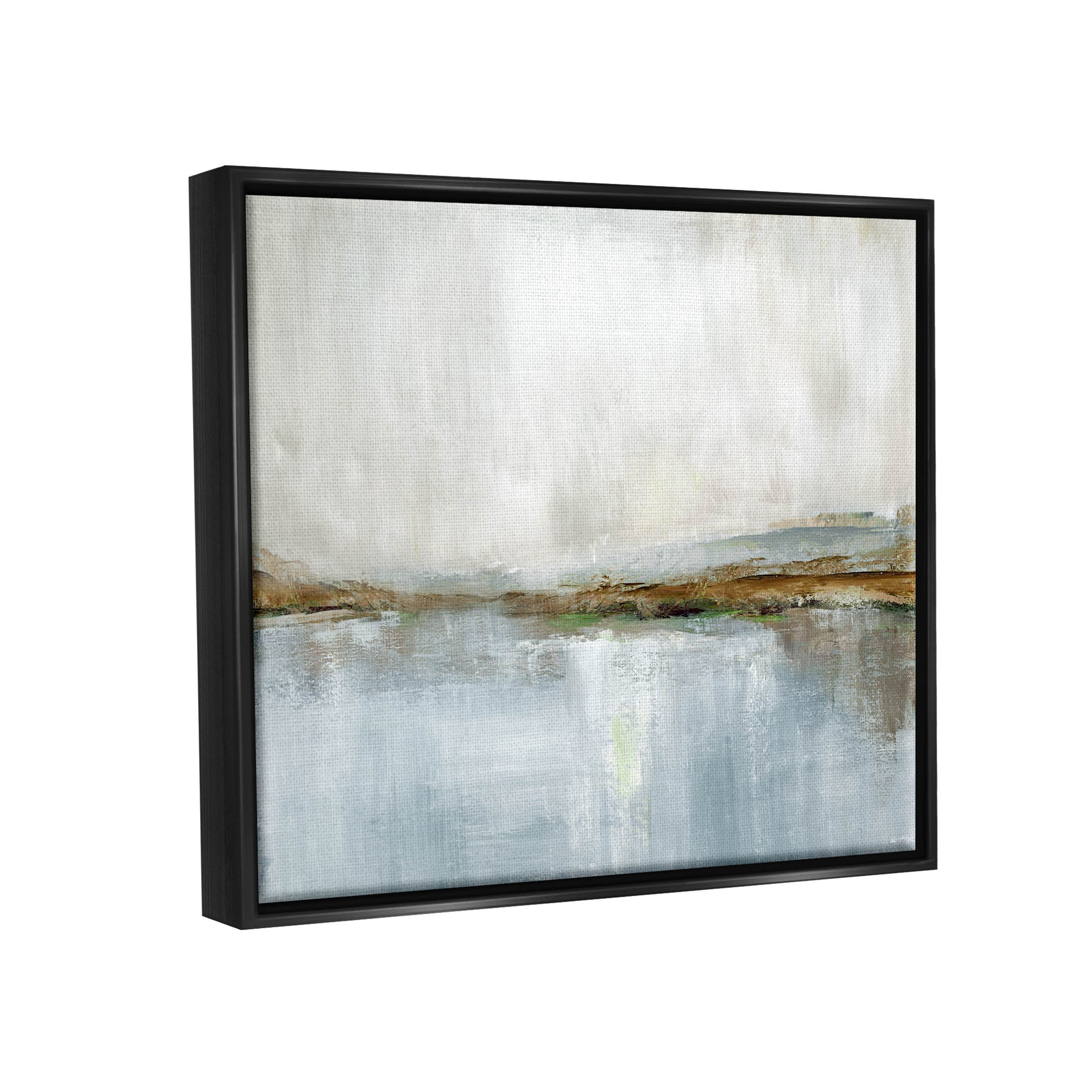 Cloudy Abstract Landscape Scene Abstract Painting Jet Black Framed Art Print Wall Art