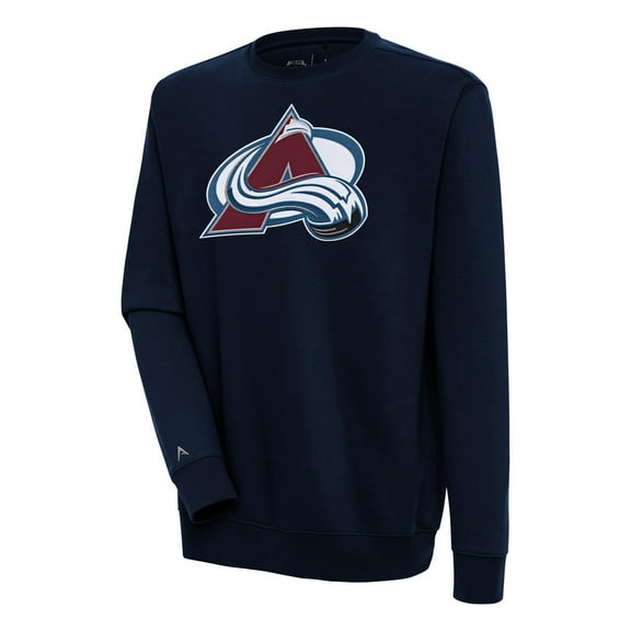 Men's Antigua Navy Colorado Avalanche Victory Pullover Sweatshirt
