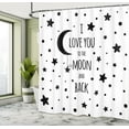 thumbnail image 5 of Ambesonne Celestial Shower Curtain, Stars Crescent Moon Art, 69"Wx75"L, White and Charcoal Grey, 5 of 5