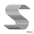 thumbnail image 5 of 10PCS Heavy Duty S-shaped Hooks, Stainless Steel Hanging Hooks, Wall Mounting Solution, Kitchen Accessories for Kitchen, Bathroom, Bedroom, Office, 5 of 7