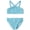 Pastel Blue, variant on Girls Sleeveless Braided Back Tankini Swimsuit, 2-Piece, Sizes XS-XXL