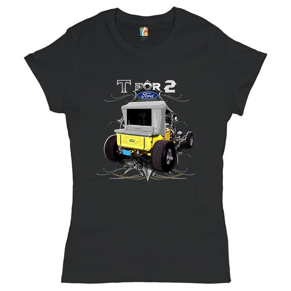 Tee Hunt T for 2 T-Shirt Ford Model T Hot Rod American Muscle Licensed Women's T-Shirt Tee
