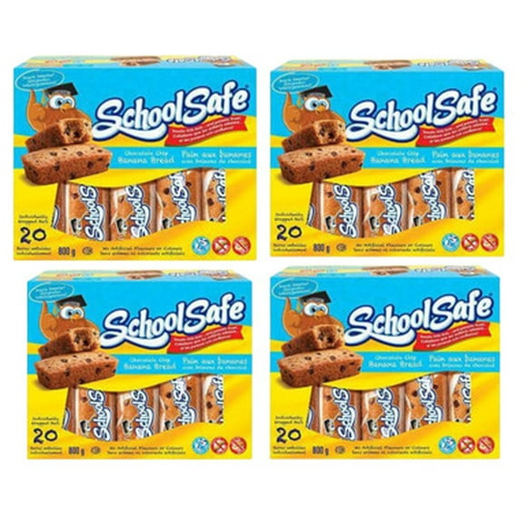 School Safe Banana Chocolate Chip Muffin Bars - 20 × 40g | 4/CASE