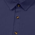 thumbnail image 6 of FRSASU Short Sleeve Polo Shirts for Men Casual Lapel Collar Pullover Tee Shirt Loose Fit Half Button Down T-Shirts Navy, 6 of 9