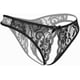 thumbnail image 2 of Zhuge Bragas Sexy para Mujer con Encaje Floral y Sin Entrepierna, Tejido Elástico, Diseño Atractivo y Cómodo para Momentos Especiales,Talle XL Negro, 2 of 5