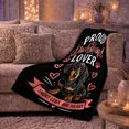 thumbnail image 6 of Dachshund Portrait Geometric Puppy Artwork Playful Graphic Style Dog Lovers Colorful Pet Portrait Warm Flannel Blanket, Pet Adoption Gift for Living Room and Bedroom Home Decor, 6 of 9