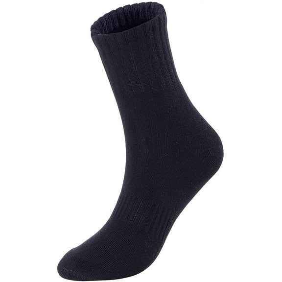 Lian LifeStyle Premium Children's 1 Pair Cotton Sports Socks, Size 3Y-5Y, JH0105, Color Black