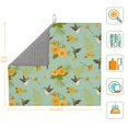thumbnail image 2 of Dish Drying Mat, Yellow Chrysanthemum Hummingbird Highly Absorbent Drying Matt Kitchen Counter, Dish Mat Drying Pad Dishes Drainer Mats for Kitchen Counter or Sink, 16 x 18 inch, 2 of 6