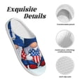 thumbnail image 5 of Daiia Cute Gnomes in USA Print Women’s Fuzzy Slippers Memory Foam Lightweight House Shoes Cozy Loafer Flannel House Shoes-46/47, 5 of 7