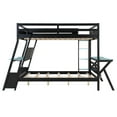 thumbnail image 5 of Mirightone Full over Full Bunk Bed with Two Gaming Desks, Gaming Bunk Frame with Pegboard, Full Bunk Bed for Gamer Adult, Cloud Blue, 5 of 6