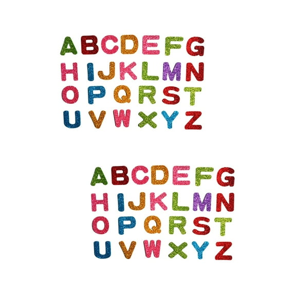 Masteelf 104 pcs 3D Shine Colorful 26 English Alphabet Wall Sticker For Kids Room Classroom Wall Decals English Letters Art Mural Decor