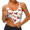 thumbnail image 2 of Sikiie Dachshund Walking Print Strappy Sports Bra for Women Padded Push Up Sports Bra Athletic Running Sports Bra Workout Bra Yoga Bra, 2 of 5