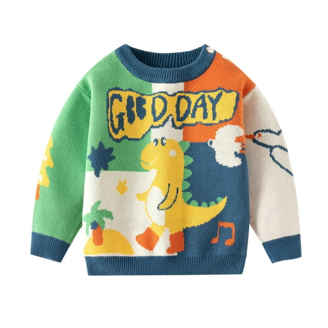 WEAIXIMIUNG Winter Autumn and Winter Christmas Tree Children's Cute Sweater Girls Baby Bottom Sweater