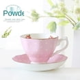thumbnail image 2 of Pink Bone China Cup Saucer Ceramic Coffee Cup Set European English Afternoon Tea Cup Set American Mug Milk Cup, 2 of 3
