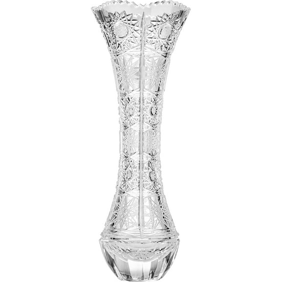 Aurum Crystal AU50249 11" Vase 500PK Bohemia Crystal, Hand Cut Crystal, Vintage Design