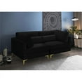 thumbnail image 3 of Meridian Furniture Canapé Modulaire en Velours Noir Julia, 3 of 7
