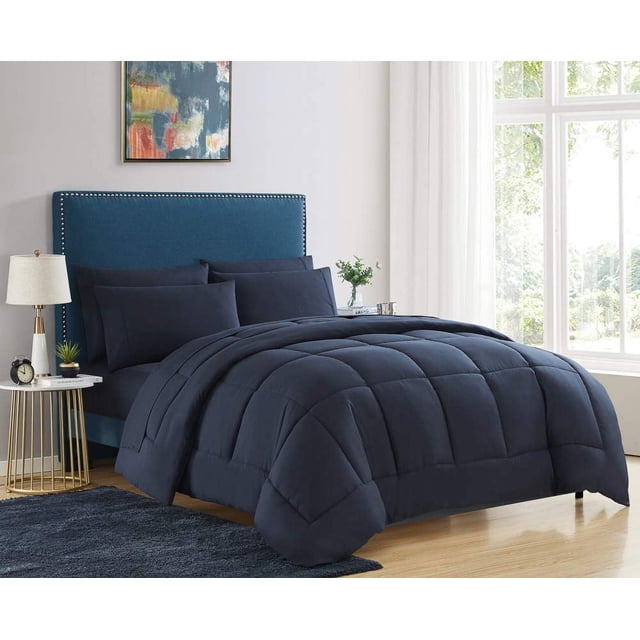 Comforter Sweet Home Collection Down Alternative King Navy
