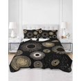 thumbnail image 3 of Geometric Black Twin Size Down Alternative Comforter, Lightweight Comforter Quilt Bedding Set with Pillow Shams Abstract Goldeb White Boho Circle Dot All Seasons Bed Comforter Duvet Insert 68"x86", 3 of 7