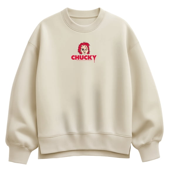 Chucky - Head - Women's Fleece Crew Sweatshirt