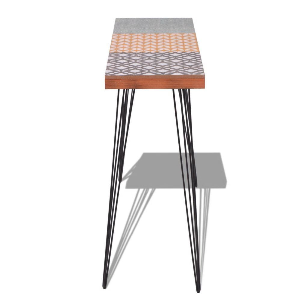 Kepooman Vintage Rectangle MDF End Side Table for Entryway Patio, 35.4" x 11.8" x 28", Brown Kepooman Vintage Rectangle MDF End Side Table for Entryway Patio, 35.4" x 11.8" x 28", Brown