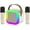 Beige, variant on Mini Karaoke Machine for Kids, Colorful LED Portable Bluetooth Speaker with 2 Wireless Mics,4-12 Years Old Kids Christmas Birthday Gift