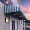 thumbnail image 4 of Awntech 4.38 Ft New Yorker Fixed Awning Canopy with Rigid Valance (52.5in x 16in x 30in), Bright Blue/White Stripe, 4 of 4