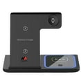 thumbnail image 3 of MAKATA 4-in-1 Wireless Fast-Charging Station (Black) Foldable and Adjustable Stand Compatible with Apple Samsun, Huawei Phones Smart watches and Airpods for Office Home and Travel (Wall Plug Included), 3 of 8