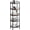 Black, variant on 5 Tier Narrow Bookshelf, Bamboo Bookcase, Slim Tall Storage Rack Free Standing Shelving Unit with Adjustable Shelves for Living Room Bedroom Bathroom