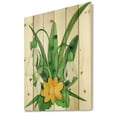 thumbnail image 2 of Designart 'Snowdrops and Yellow Erantis VIntage Flowers' Traditional Print on Natural Pine Wood, 2 of 5