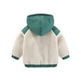 thumbnail image 4 of LYMAYTER Kids Unisex Fleece Jacket Boys Girls Hooded Thicken Outerwear Toddler Long Sleeve Warm Coat for 9 Months-7 Years, 4 of 7