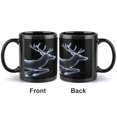 thumbnail image 3 of Reindeer Coffee Mug Perfect Reindeer Lover Gifts Cute Reindeer Coffee Mugs Present Mug Gifts On Birthday Halloween Christmas 11 Oz,Black, 3 of 8