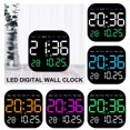 thumbnail image 3 of Horloge Murale Numérique LED Grand Écran Affichage Heure Température Date Réveil G8 O3R7, 3 of 8