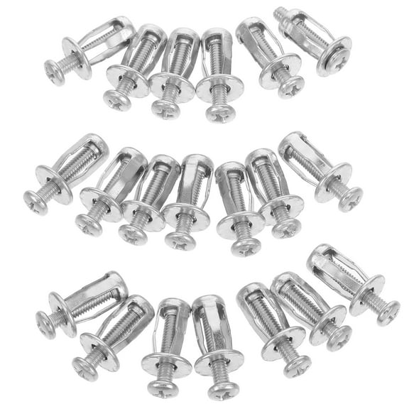 20 Pcs Metal Expansion Bolt Hollow Door Anchor Removable Headrest Silver