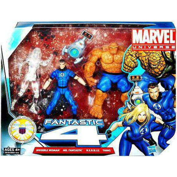 Fantastic Four Action Figure Set Clear Invisible Woman Marvel Universe