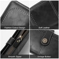 thumbnail image 2 of Women's Wallet, Women's Leather Wallet with Wristlet, Black, Large Capacity Purse with 23 Card Slots, 2 ID Windows & RFID Blocking & Phone Purse, 2 of 6