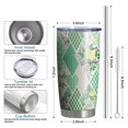 thumbnail image 6 of 20 Oz Pioneer Flower Coffee Tumbler Double Wall Insulated Stainless Steel Water Bottle | Metal Reusable Thermoses Flask with Cup Cap | Leak & Sweat Proof with Anti-Dust Lid, 6 of 7
