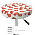 thumbnail image 4 of Lsque Strawberries Round Bar chair cushion covers Velvet Fabric Premium Comfort Protects from Scratches and Stains for 14-17 Inch Chair- 13 inch, 4 of 7