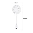thumbnail image 2 of Ventilador enfriador de aire Ventilador de escritorio portátil USB recargable para oficina/dormitorio (blanco) Ndcxsfigh Libre de BPA, 2 of 2