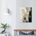 thumbnail image 4 of Acheng Canvas Wall Art Black and Gold Abstract Wall -Art Decor-Black and White Canvas Wall Decor with Gold Foil for Living Room, Bedroom, Office, Framed, Ready to Hang 12x16 in, 4 of 5