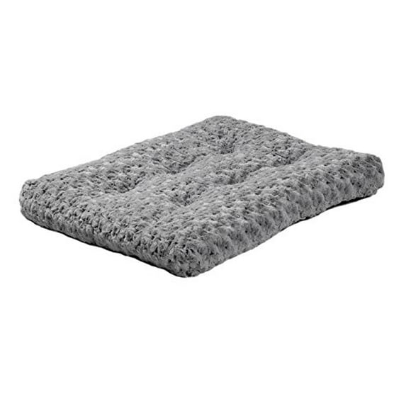 Plush Pet Bed | OmbrÃ© Swirl Dog Bed & Cat Bed | Gray 23L x 18W x 1.75H -Inches for Small Dog Breeds