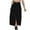 Black, variant on Scoop Women's Drawstring Waist Flap Pocket Cargo Skirt Back Slit Midi Skirt Women's High Waist Pocket Split Half Skirt Women's Casual Denim Half Skirt