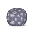 thumbnail image 1 of Floral Storage Toy Bag Chair, Repetitive Simplistic Rustic Sunflower Exotic Petals Illustration, Stuffed Animal Organizer Washable Bag, Large Size, Purpleblue and Off White, by Ambesonne, 1 of 3