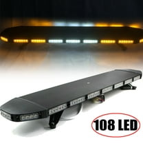 108 LED 47" Strobe Light Bar Waterproof Emergency Beacon Warn Tow Truck Lamp