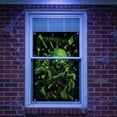 thumbnail image 5 of Halloween Fluorescent Window Banner 31.5 x 47.2 Inches Glow in Dark Window Cover with Skull Pumpkin Design Hanging Scary Decor for Home, 5 of 5