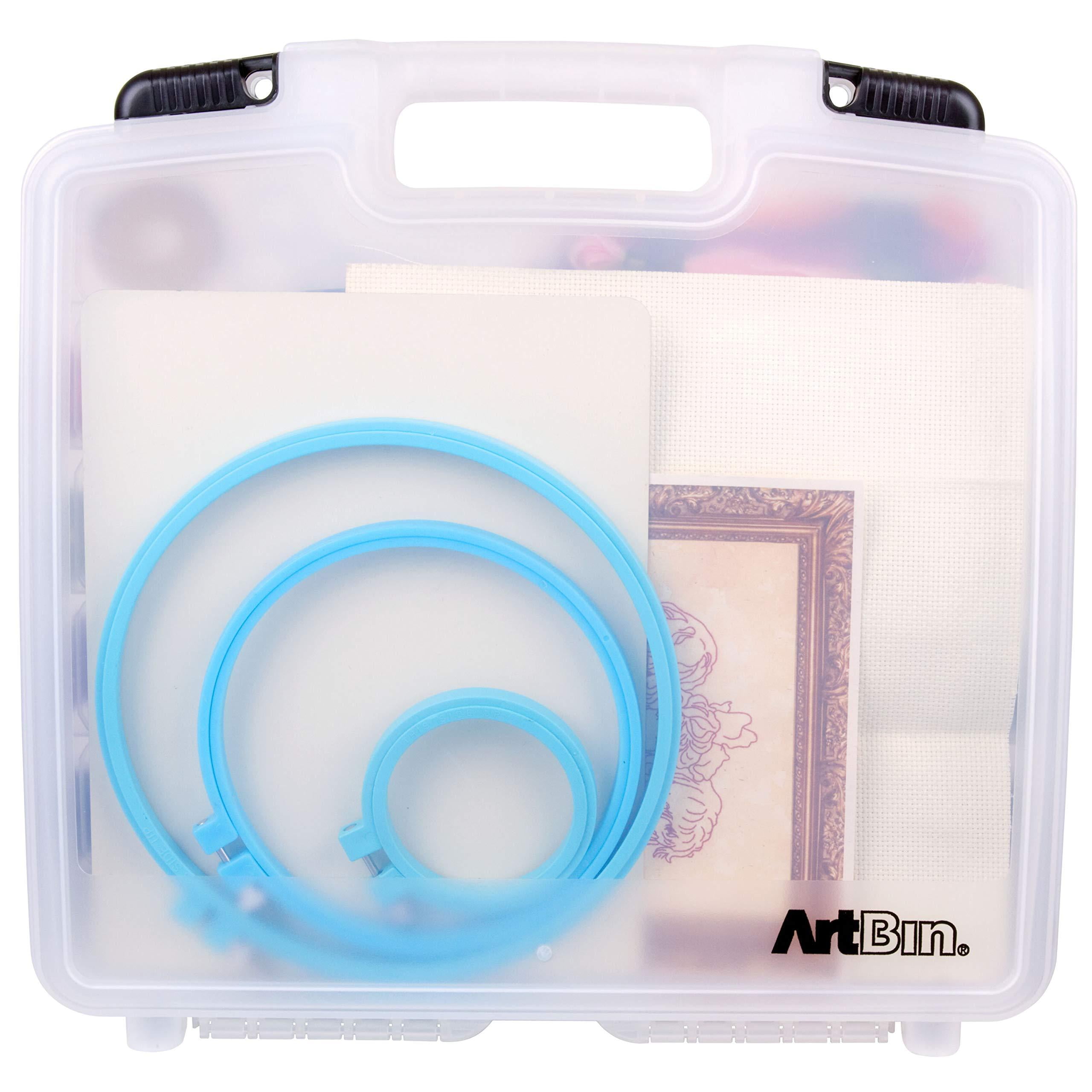 ArtBin Quick View Divided Deep Base with Lift Carrying Case Translucent Clear